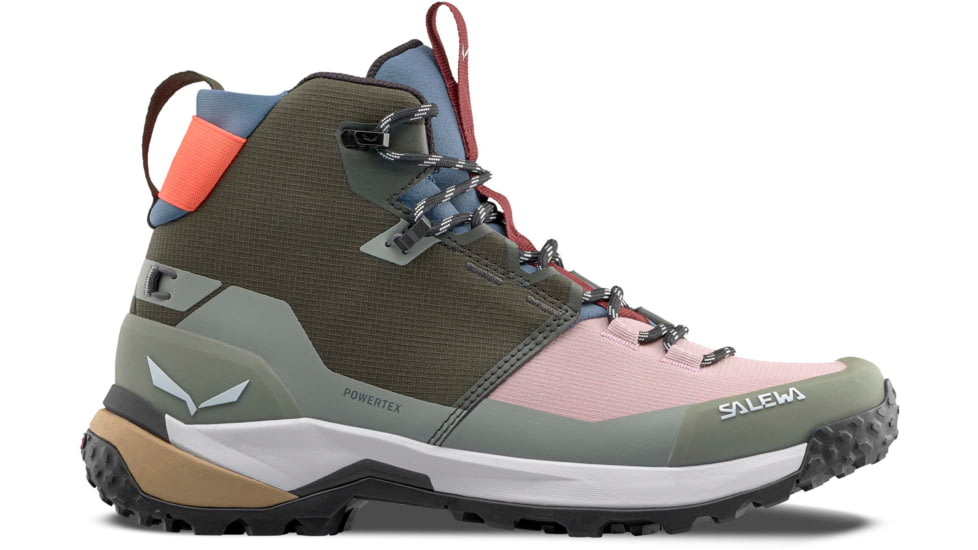 Salewa Puez Mid PTX Hiking Boots - Womens, Dark Olive/Shadow, 6.5 US, 00-0000061439-5651-6-5