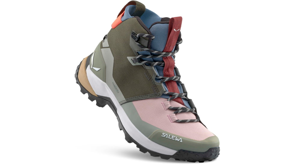 Salewa Puez Mid PTX Hiking Boots - Womens, Dark Olive/Shadow, 6.5 US, 00-0000061439-5651-6-5
