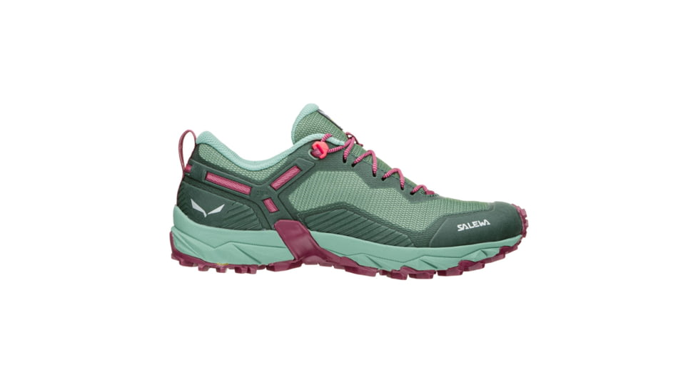 Salewa Ultra Train 3 Hiking Shoes - Womens, Duck Green/Rhododendon, 9, 00-0000061389-5085-9