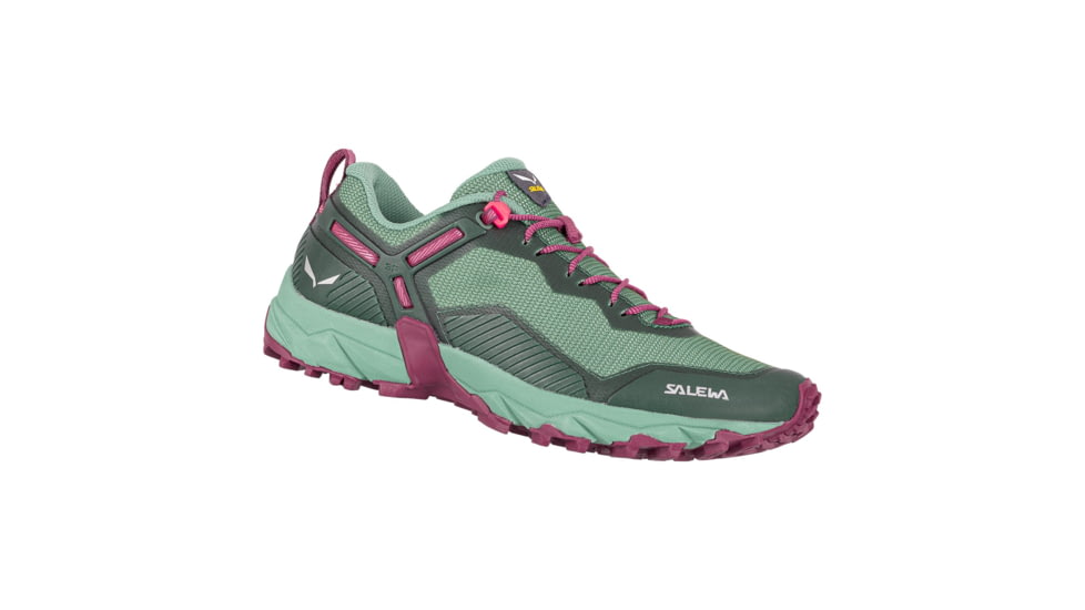 Salewa Ultra Train 3 Hiking Shoes - Womens, Duck Green/Rhododendon, 9, 00-0000061389-5085-9