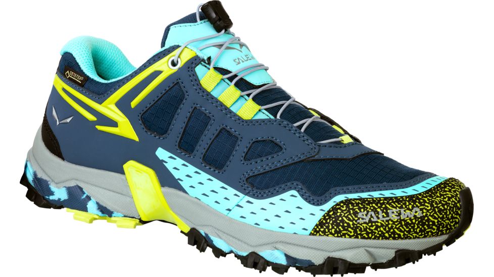 Salewa Ultra Train GTX Trail Running Shoe - Women's-Dark Denim/Aruba Blue-Medium-7