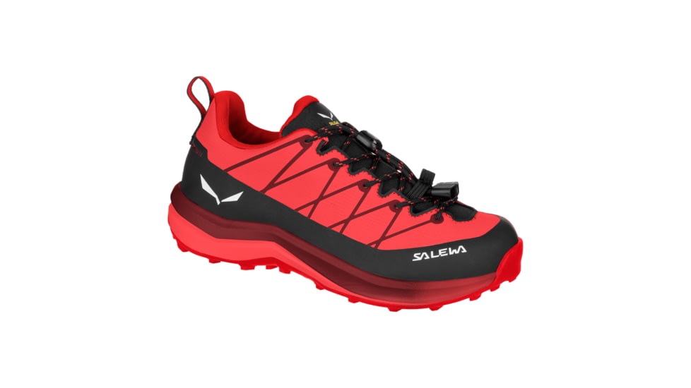 Salewa Wildfire 2 PTX Approach Shoes - Kids, Fluo Coral/Syrah, 1, 00-0000064012-6083-1