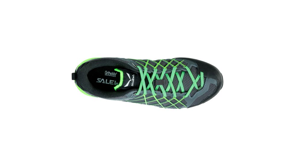 Salewa Wildfire Approach Shoes - Mens, Flintstone/Fluo Green, 10.5 US, 00-0000063485-7450-10.5