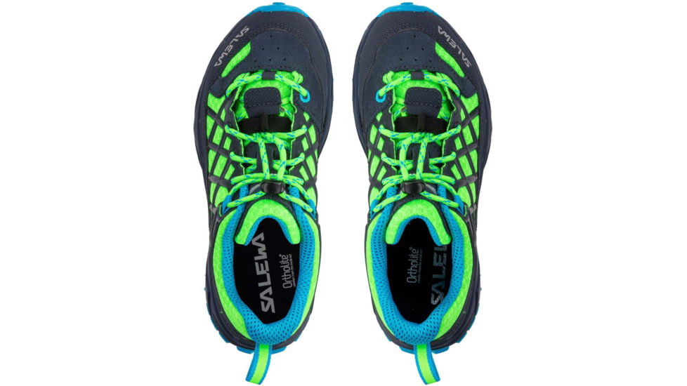 Salewa Wildfire Climbing Shoes - Kids, Fluo Green/Blue Danube, 9.5, 00-0000064007-5810-9.5
