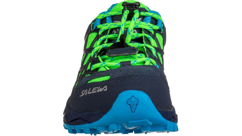 Salewa Wildfire Climbing Shoes - Kids, Fluo Green/Blue Danube, 9.5, 00-0000064007-5810-9.5