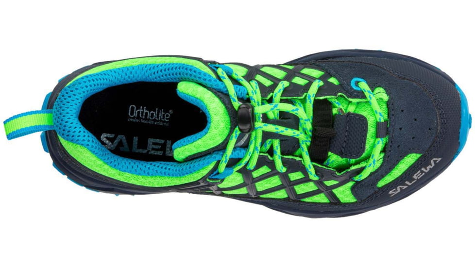 Salewa Wildfire Climbing Shoes - Kids, Fluo Green/Blue Danube, 9.5, 00-0000064007-5810-9.5