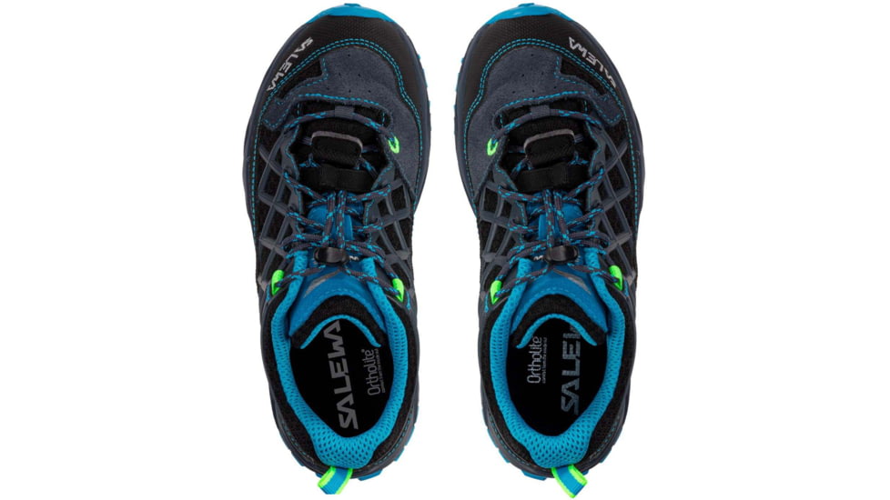 Salewa Wildfire Climbing Shoes - Kids, Ombre Blue/Fluo Green, 13.5, 00-0000064007-3847-13.5