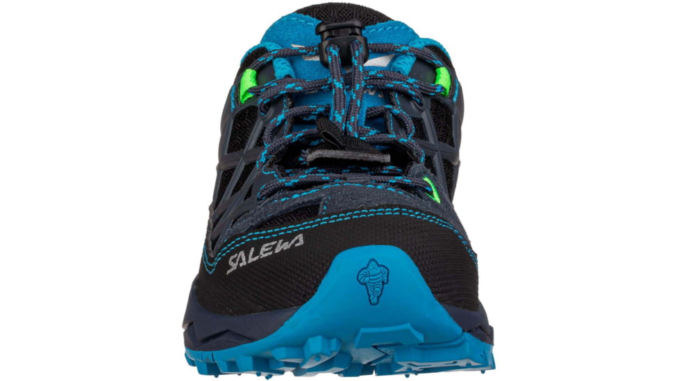Salewa Wildfire Climbing Shoes - Kids, Ombre Blue/Fluo Green, 13.5, 00-0000064007-3847-13.5