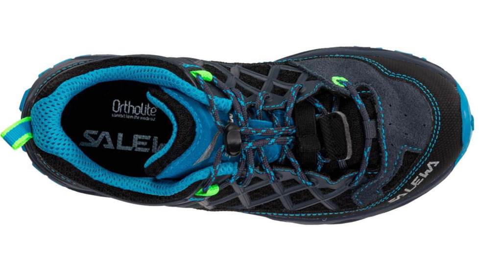 Salewa Wildfire Climbing Shoes - Kids, Ombre Blue/Fluo Green, 13.5, 00-0000064007-3847-13.5