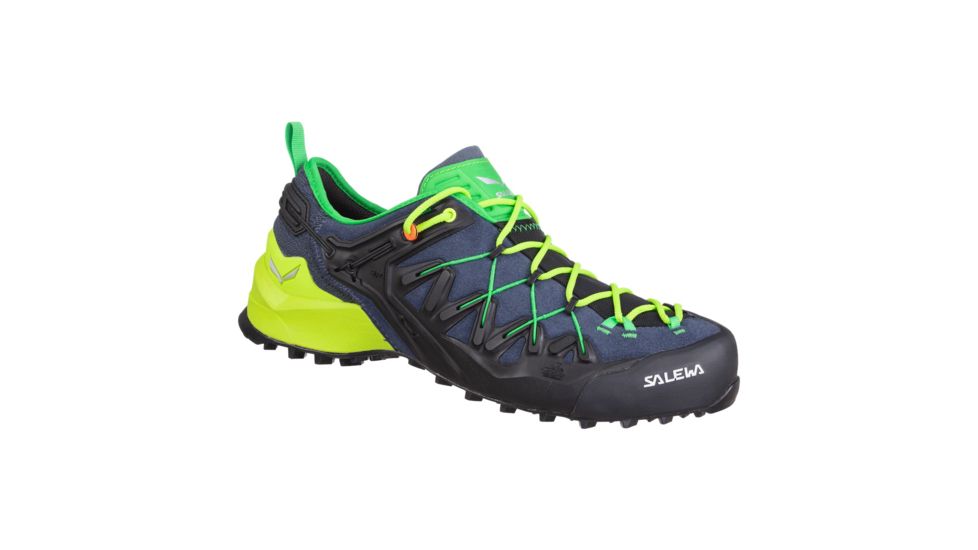 Salewa Wildfire Edge Climbing Shoes - Mens, Ombre Blue/Fluo Yellow, 13, 00-0000061346-3840-13