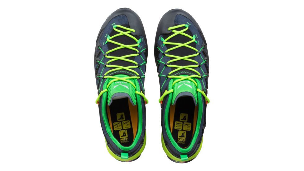 Salewa Wildfire Edge Climbing Shoes - Mens, Ombre Blue/Fluo Yellow, 13, 00-0000061346-3840-13