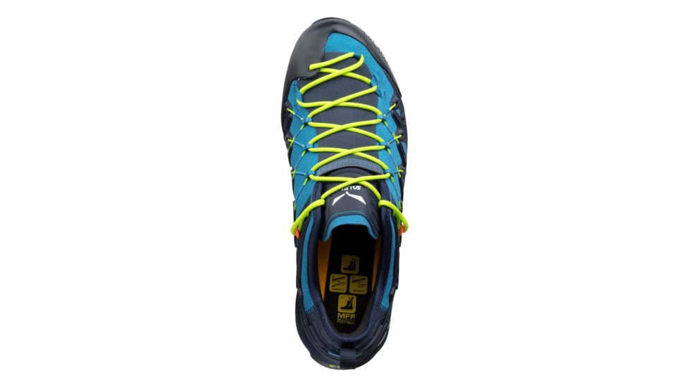 Salewa Wildfire Edge Climbing Shoes - Mens, Premium Navy/Fluo Yellow, 9, 00-0000061346-3988-9