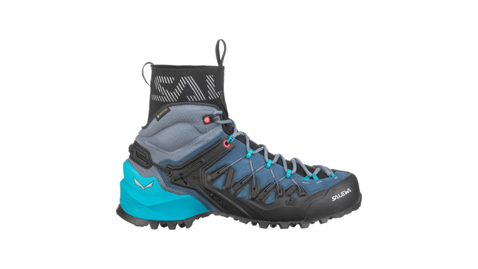Salewa Wildfire Edge Mid GTX Climbing Shoes - Womens, Poseidon/Grisaille, 7, 00-0000061351-8975-7