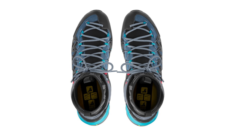 Salewa Wildfire Edge Mid GTX Climbing Shoes - Womens, Poseidon/Grisaille, 7, 00-0000061351-8975-7