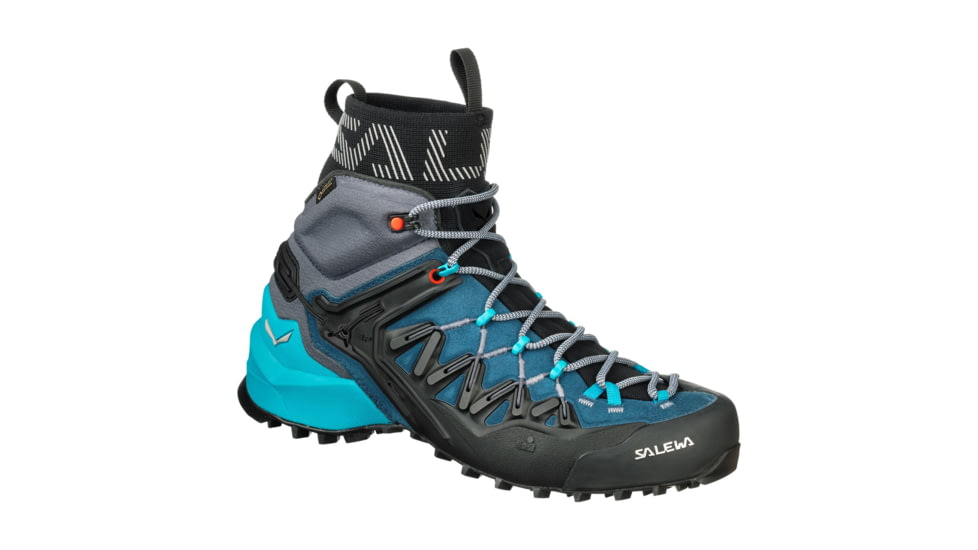 Salewa Wildfire Edge Mid GTX Climbing Shoes - Womens, Poseidon/Grisaille, 7, 00-0000061351-8975-7