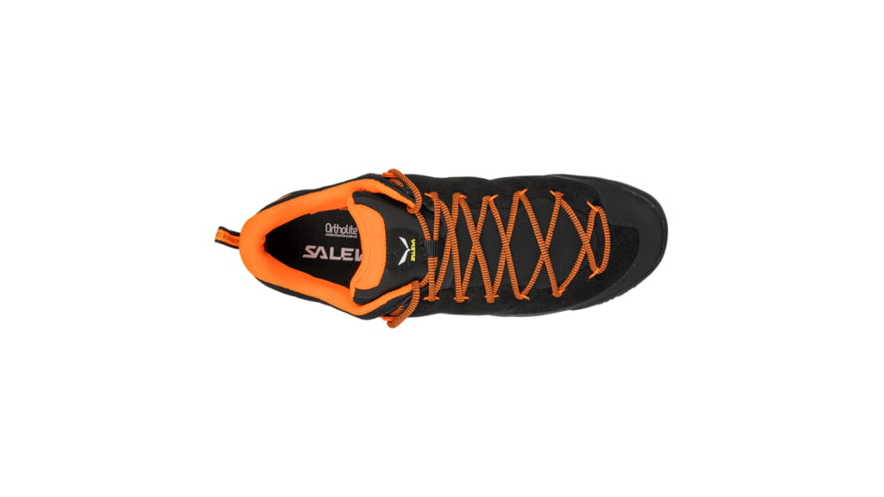 Salewa Wildfire Leather Approach Shoes - Mens, Black/Fluo Orange, 14, 00-0000061395-0938-14