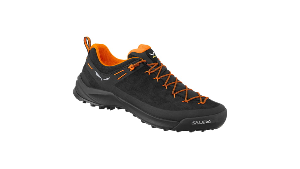 Salewa Wildfire Leather Approach Shoes - Mens, Black/Fluo Orange, 14, 00-0000061395-0938-14