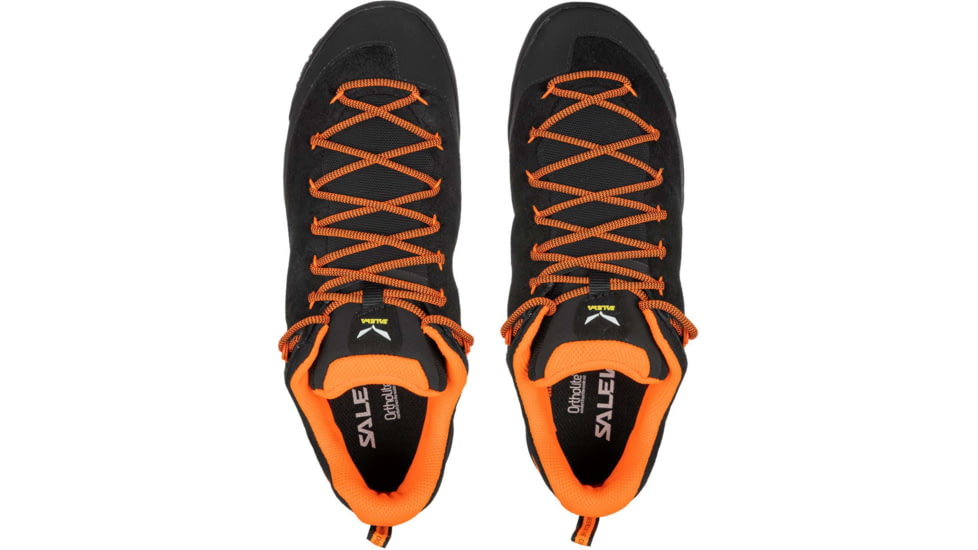 Salewa Wildfire Leather Approach Shoes - Mens, Black/Fluo Orange, 12, 00-0000061395-938-12