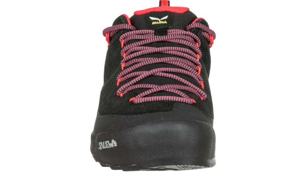 Salewa Wildfire Leather Approach Shoes - Womens, Black/Fluo Coral, 9, 00-0000061396-936-9