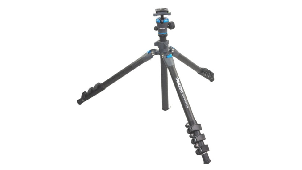 SAMURAI Outdoor-X Carbon 4-Section Carbon Fiber Compact w/Ball Head Travel Tripod, Black, OUTDOORX