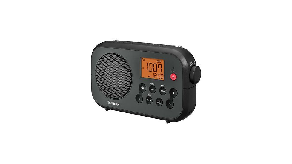 Sangean AM/FM NOAA Weather Alert Digital Tuning Portable Radio, Black, PR-D12