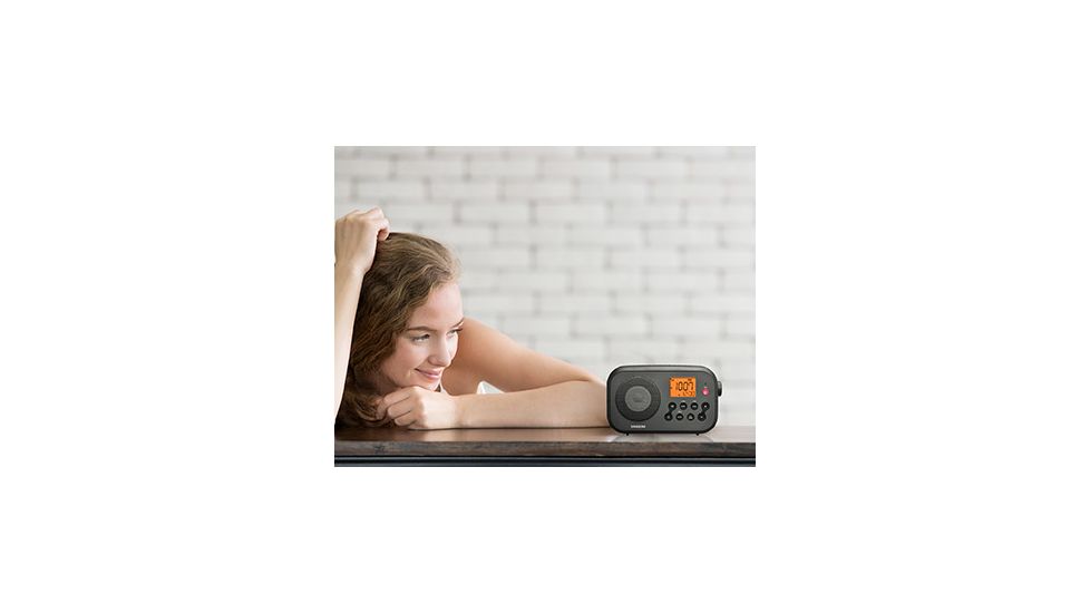 Sangean AM/FM NOAA Weather Alert Digital Tuning Portable Radio, Black, PR-D12