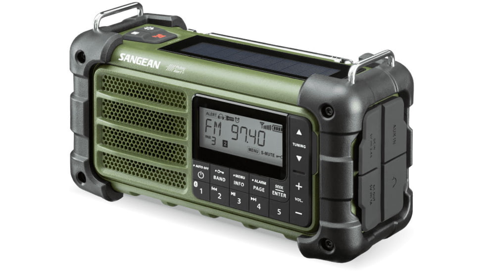 Sangean AM/FM-RDS/Bluetooth/AUX/Weather Alert Multi-Powered Digital Tuning Radio, Forest Green, MMR-99