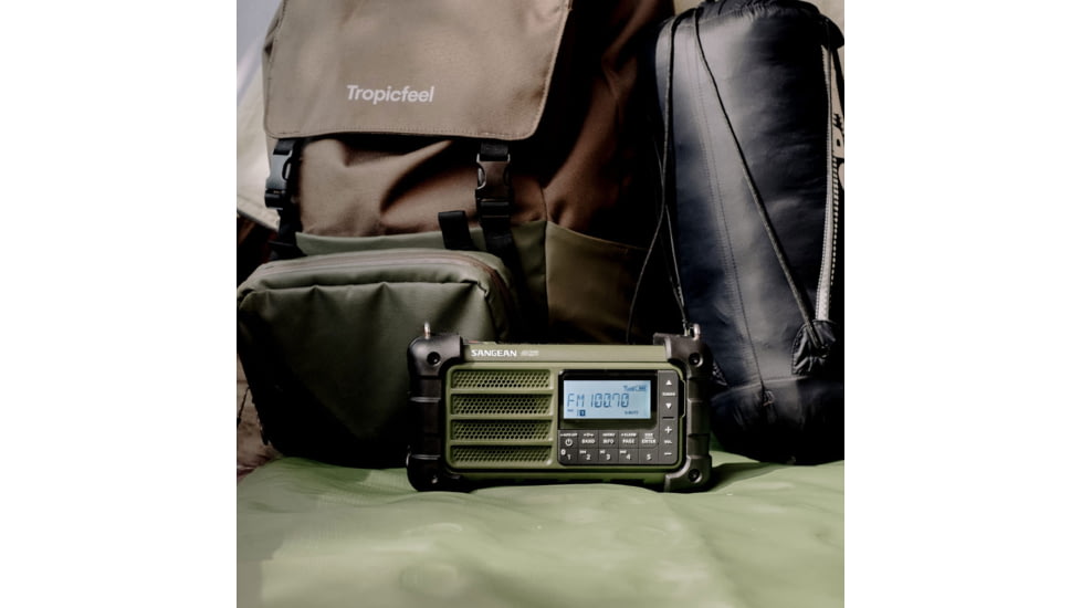 Sangean AM/FM-RDS/Bluetooth/AUX/Weather Alert Multi-Powered Digital Tuning Radio, Forest Green, MMR-99