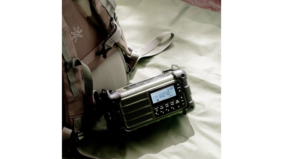 Sangean AM/FM-RDS/Bluetooth/AUX/Weather Alert Multi-Powered Digital Tuning Radio, Forest Green, MMR-99