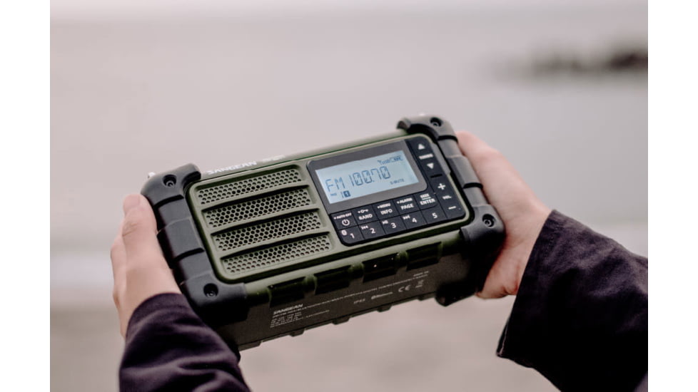 Sangean AM/FM-RDS/Bluetooth/AUX/Weather Alert Multi-Powered Digital Tuning Radio, Forest Green, MMR-99