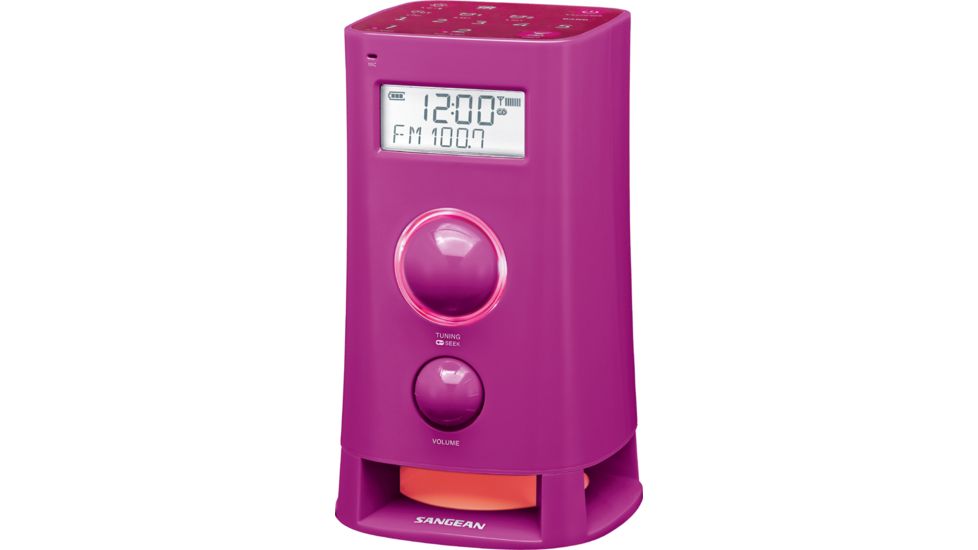 Sangean AM/FM-RDS Multi-Function Upright Digital Radio, Pink K-200 PK