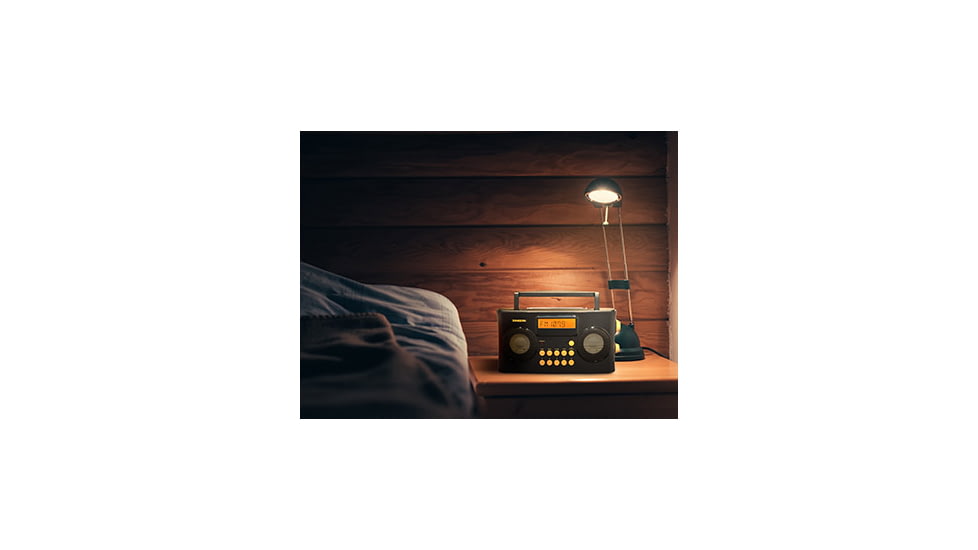 Sangean AM/FM-RDS Portable Radio Specially Designed for the Visually Impaired with Helpful, Black, PR-D17