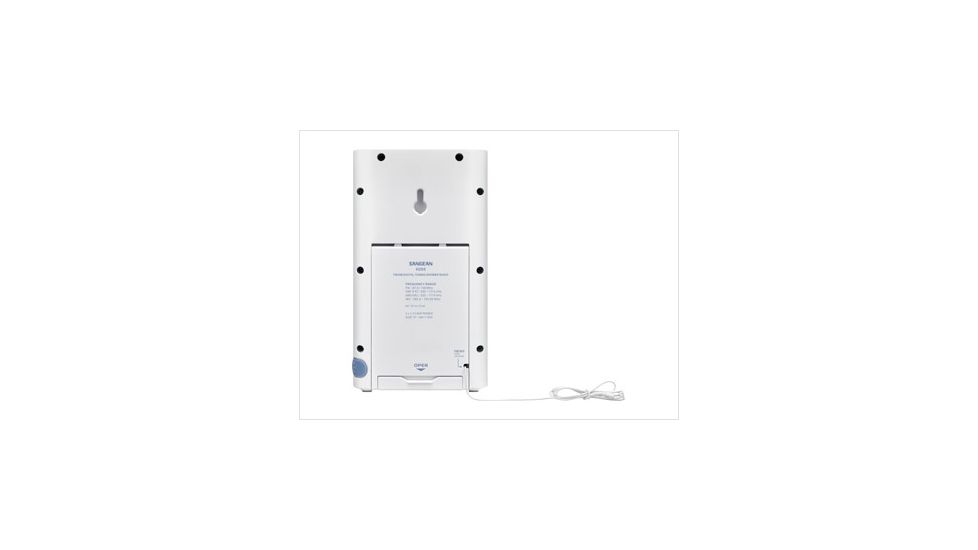 Sangean AM/FM/WX Waterproof Shower Radio Vertical Compact Design, White, Small, H-205