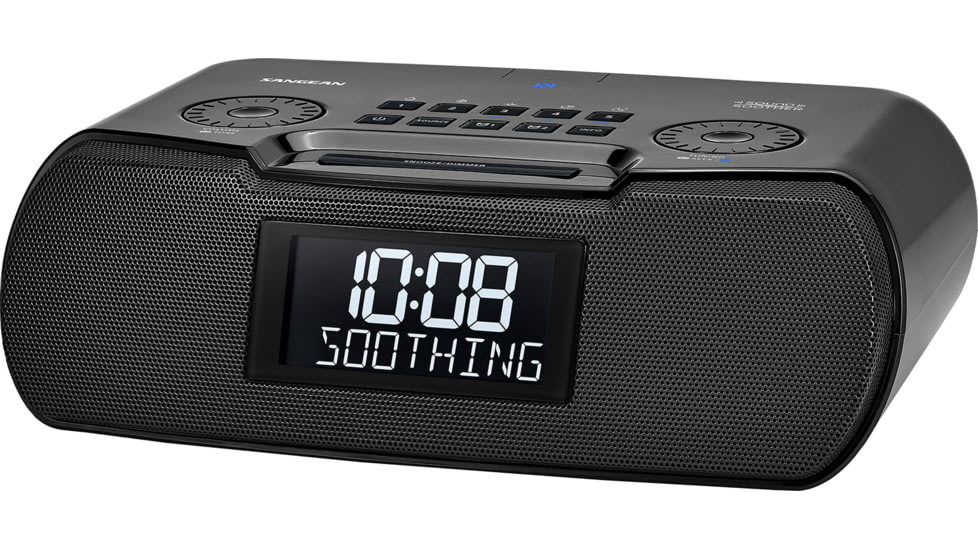 Sangean FM-RBDS / AM / Bluetooth / Aux-in Digital Tuning Clock Radio with Sound Soother, Gray, RCR-30