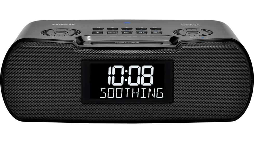 Sangean FM-RBDS / AM / Bluetooth / Aux-in Digital Tuning Clock Radio with Sound Soother, Gray, RCR-30