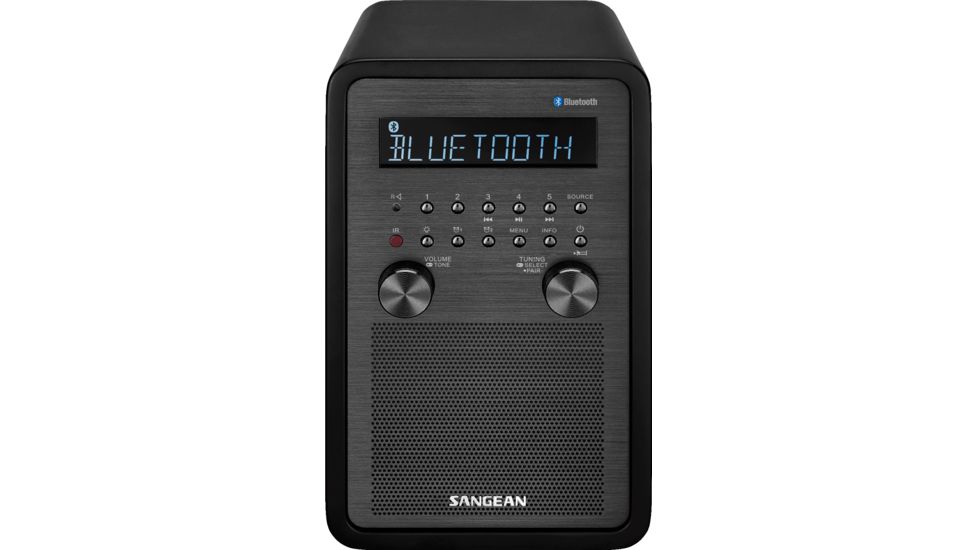 Sangean FM-RBDS/AM/Bluetooth Table Top Radio, Black, Med WR-50