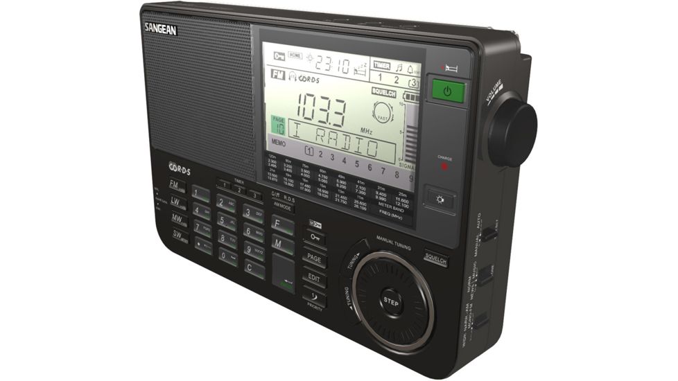 Sangean FM-Stereo PLL Synthesized Receiver Radio, Black ATS-909X BK