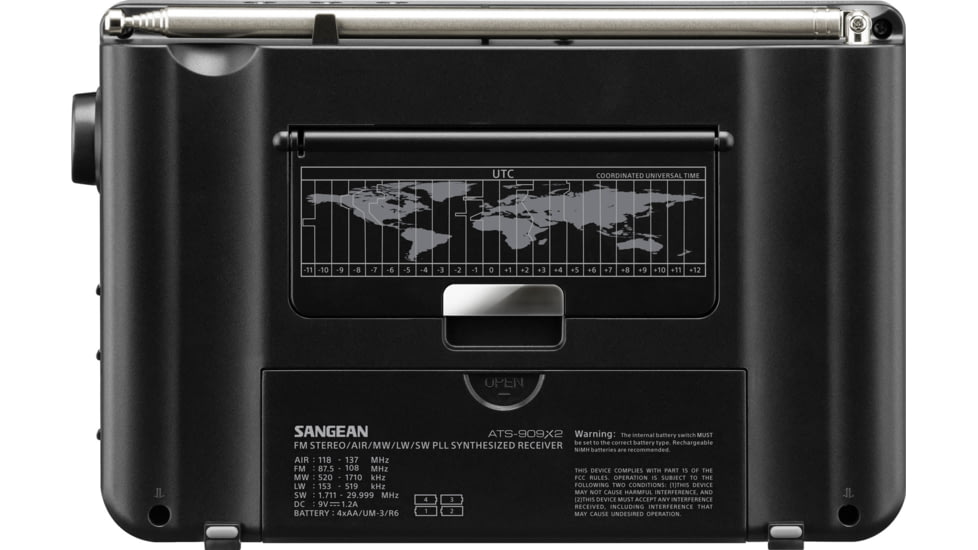 Sangean FM-Stereo PLL Synthesized Receiver Radio, Graphite, ATS-909X2