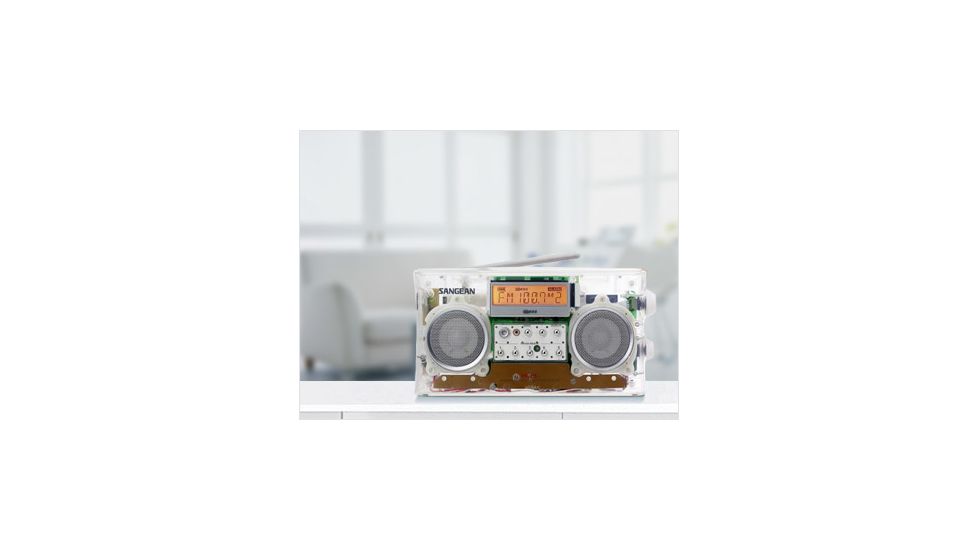 Sangean FM-Stereo RBDS/AM Digital Tuning Portable Receiver, Clear, Medium, PR-D5CL