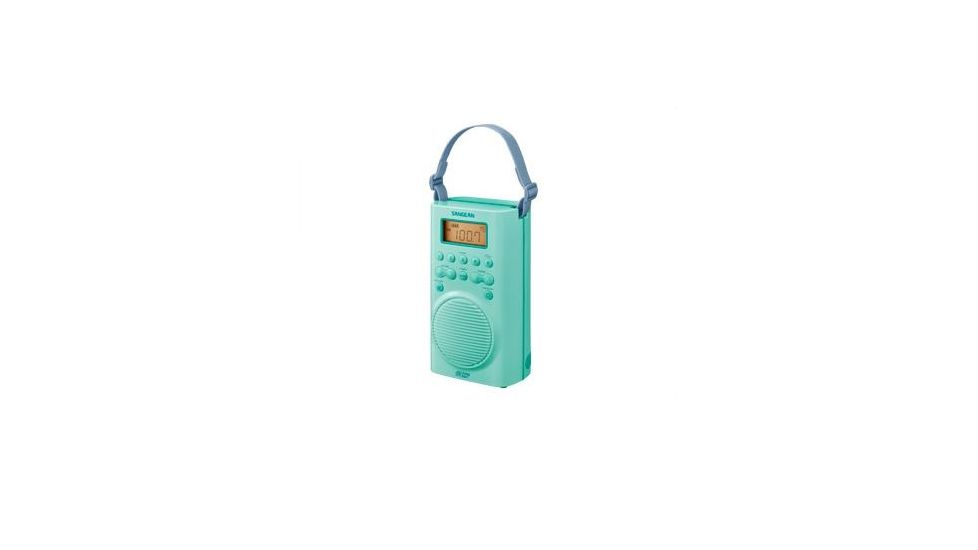 Sangean H-205TQ AM / FM Weather Alert Waterproof Shower Radio, Turquoise, Medium H-205TQ