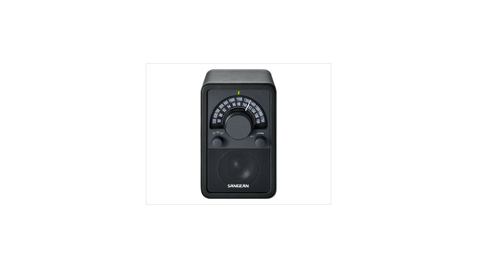 Sangean WR-15 Table Top Wooden Cabinet Receiver w/ Deep Bass Compensation Sound, Black WR-15BK