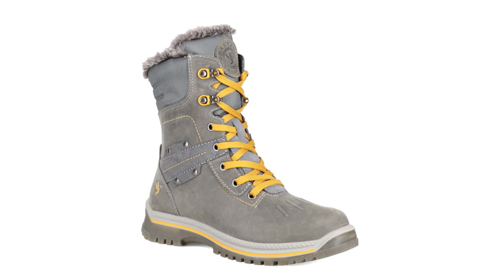 Santana Canada May Leather Winter Boot - Womens, Grey/Mustard, 6, MAYGREY / MUSTARD6