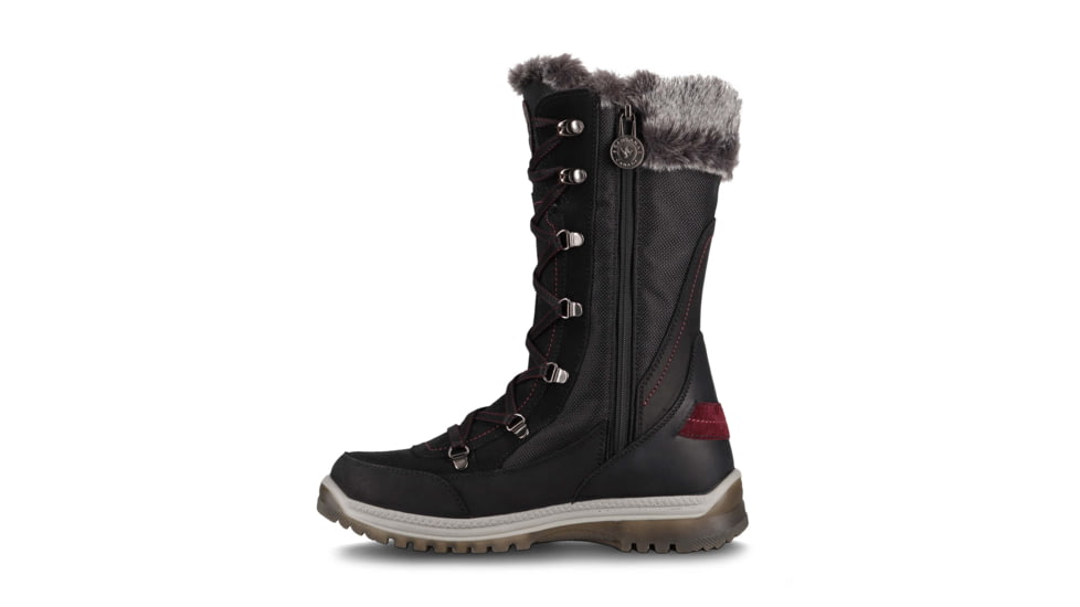 Santana Canada Micah High Shaft Winter Boot - Womens, Black/Burgundy, 11, MICAHBLACK / BURGUNDY11