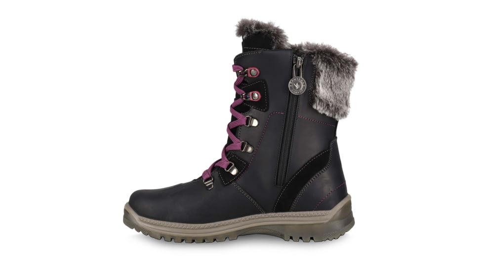 Santana Canada Milly Leather Winter Boot - Womens, Black Purple, 8, MILLYBLACK PURPLE8