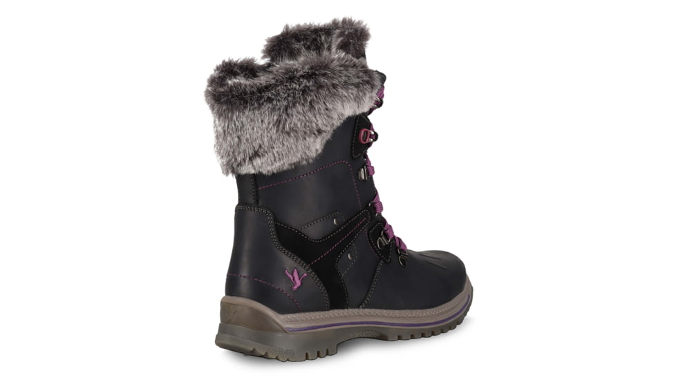 Santana Canada Milly Leather Winter Boot - Womens, Black Purple, 8, MILLYBLACK PURPLE8