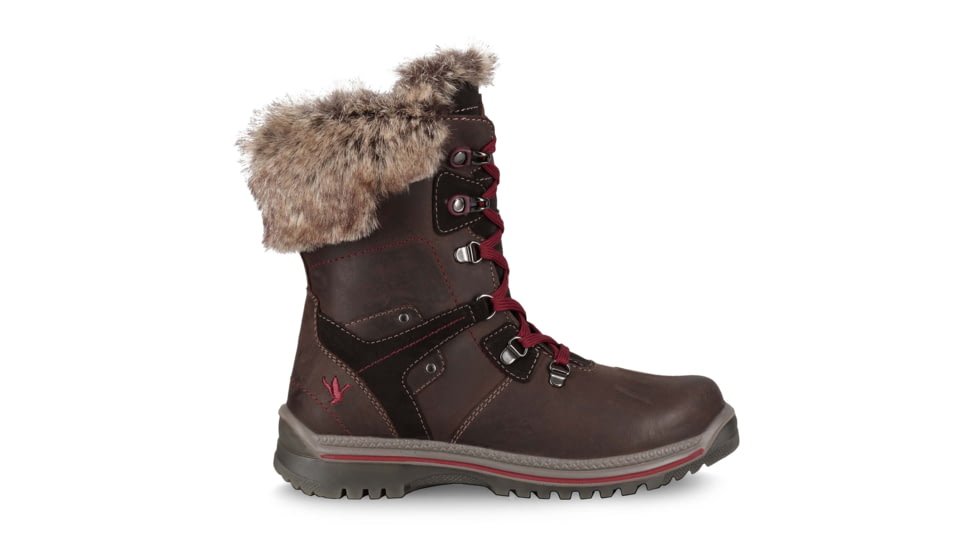 Santana Canada Milly Leather Winter Boot - Womens, Brown/Burgundy, 11, MILLYBROWN / BURGUNDY11