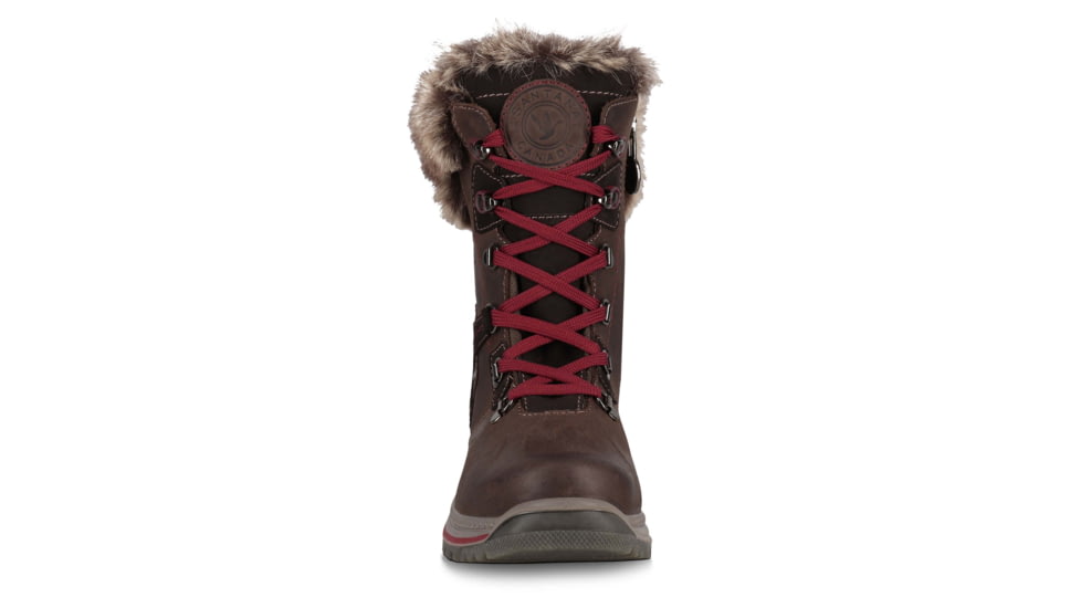 Santana Canada Milly Leather Winter Boot - Womens, Brown/Burgundy, 11, MILLYBROWN / BURGUNDY11