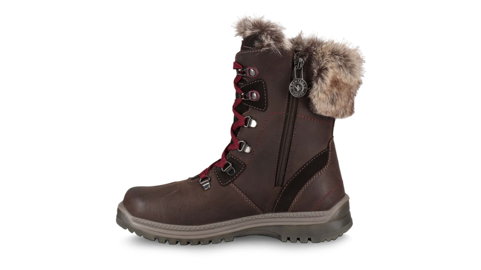 Santana Canada Milly Leather Winter Boot - Womens, Brown/Burgundy, 11, MILLYBROWN / BURGUNDY11