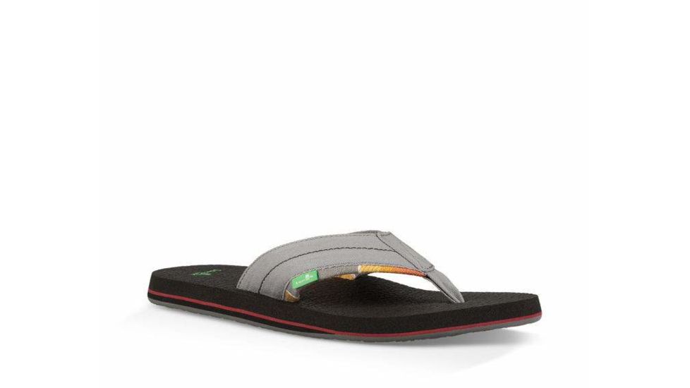 Sanuk Beer Cozy 2 TX Flip Flops - Mens, Grey/Blanket, 13, 1102480-GBNK-13