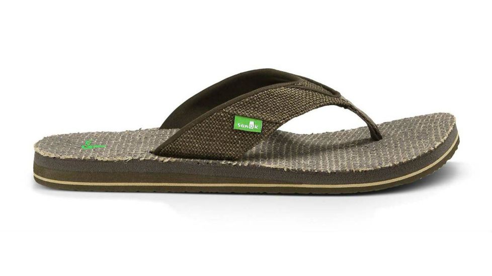 Sanuk Beer Cozy Double Jute Sandal - Men's-Chocolate-8 US-Medium